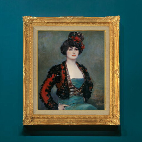 【油絵 直筆仕上げ】ラモン・カザス Julia F8 【アップグレード額】 絵画 販売 8号 油彩 人物画 593×518mm 複製画 送料無料 プレゼント ギフト 開店祝い 開業祝い 退職祝い 新築祝い リビングアートフレーム 壁掛け|絵画販売アートレスト