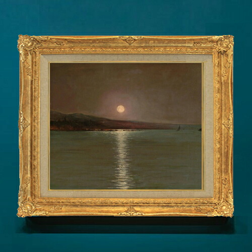 【油絵 直筆仕上げ】ゾナロ Full Moon F8 【アップグレード額】 絵画 販売 8号 油彩 風景画 593×518mm 複製画 送料無料 プレゼント ギフト 開店祝い 開業祝い 退職祝い 新築祝い リビングアートフレーム 壁掛け|絵画販売アートレスト