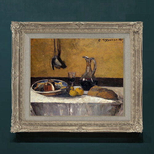 【油絵 直筆仕上げ】ピサロ Still Life F8 【アップグレード額】 絵画 販売 8号 油彩 風景画 593&times;518mm 複製画 送料無料 プレゼント ギフト 開店祝い 開業祝い 退職祝い 新築祝い リビングアートフレーム 壁掛け｜絵画販売アートレスト