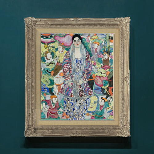 【油絵 直筆仕上げ】クリムト Portrait of Friedericke Maria Beer F8 【アップグレード額】 絵画 販売 8号 油彩 抽象画 593×518mm 複製画 送料無料 プレゼント ギフト 開店祝い 開業祝い 退職祝い 新築祝い リビングアートフレーム 壁掛け|絵画販売アートレスト