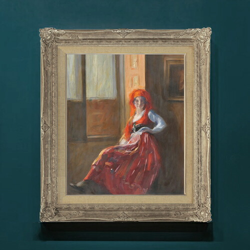 【油絵 直筆仕上げ】カルネイロ Young Lady from Minho F8 【アップグレード額】 絵画 販売 8号 油彩 人物画 593×518mm 複製画 送料無料 プレゼント ギフト 開店祝い 開業祝い 退職祝い 新築祝い リビングアートフレーム 壁掛け|絵画販売アートレスト