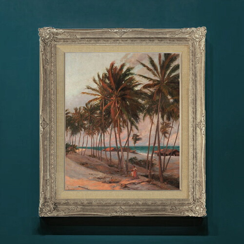 【油絵 直筆仕上げ】フィゲイレード Praia de Fortaleza F8 【アップグレード額】 絵画 販売 8号 油彩 風景画 593&times;518mm 複製画 送料無料 プレゼント ギフト 開店祝い 開業祝い 退職祝い 新築祝い リビングアートフレーム 壁掛け｜絵画販売アートレスト 27,170円