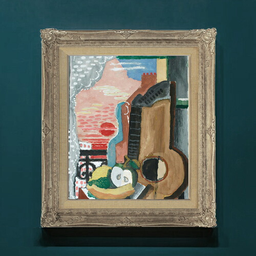 【油絵 直筆仕上げ】マルクーシス Nature Morte Devant La Fentre F8 【アップグレード額】 絵画 販売 8号 油彩 抽象画 593&times;518mm 複製画 送料無料 プレゼント ギフト 開店祝い 開業祝い 退職祝い 新築祝い リビングアートフレーム 壁掛け｜絵画販売アートレスト