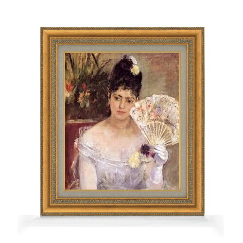 【油絵 直筆仕上げ】ベルト・モリゾ パーティで F8 【額入り】 絵画 販売 8号 油彩 風景画 602×528mm 複製画 送料無料 プレゼント ギフト 開店祝い 開業祝い 退職祝い 新築祝い リビング 玄関 モダン アートフレーム 壁掛け