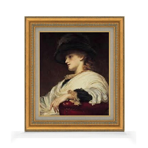 【油絵 直筆仕上げ】フレデリック・レイトン Phoebe F8 【額入り】 絵画 販売 8号 油彩 風景画 602×528mm 複製画 送料無料 プレゼント ギフト 開店祝い 開業祝い 退職祝い 新築祝い リビング 玄関 モダン アートフレーム 壁掛け