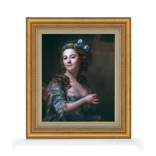 【油絵 直筆仕上げ】マリー=ガブリエル・カペ 自画像 F8 【額入り】 絵画 販売 8号 油彩 風景画 602×528mm 複製画 送料無料 プレゼント ギフト 開店祝い 開業祝い 退職祝い 新築祝い リビング 玄関 モダン アートフレーム 壁掛け|絵画販売アートレスト
