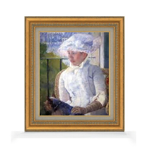 【油絵 直筆仕上げ】メアリー・カサット young girl at a window F8 【額入り】 絵画 販売 8号 油彩 風景画 602×528mm 複製画 送料無料 プレゼント ギフト 開店祝い 開業祝い 退職祝い 新築祝い リビング 玄関 モダン アートフレーム 壁掛け