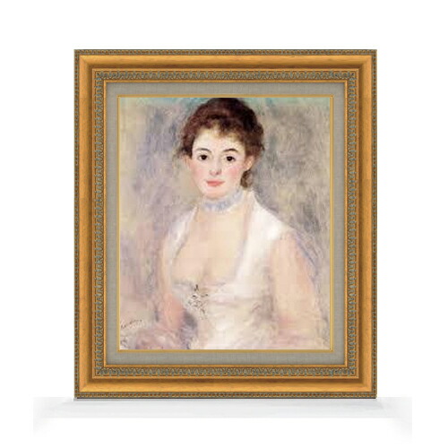 【油絵 直筆仕上げ】ルノワール アンリオ夫人 F8 【額入り】 絵画 販売 8号 油彩 風景画 602&times;528mm 複製画 送料無料 プレゼント ギフト 開店祝い 開業祝い 退職祝い 新築祝い リビング 玄関 モダン アートフレーム 壁掛け｜絵画販売アートレスト