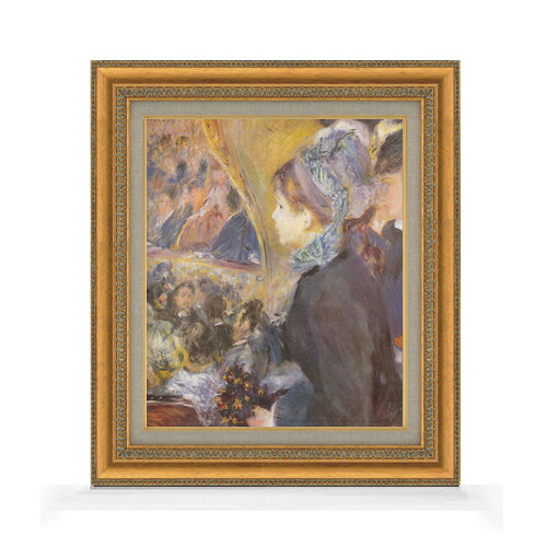 【油絵 直筆仕上げ】ルノワール 初めての夜の外出 F8 【額入り】 絵画 販売 8号 油彩 風景画 602×528mm 複製画 送料無料 プレゼント ギフト 開店祝い 開業祝い 退職祝い 新築祝い リビング 玄関 モダン アートフレーム 壁掛け