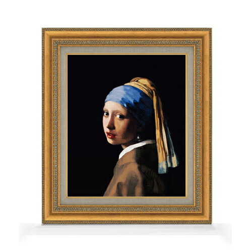 【油絵 直筆仕上げ】フェルメール 真珠の耳飾りの少女 F8 【額入り】 絵画 販売 8号 油彩 風景画 602×528mm 複製画 送料無料 プレゼント ギフト 開店祝い 開業祝い 退職祝い 新築祝い リビング 玄関 モダン アートフレーム 壁掛け