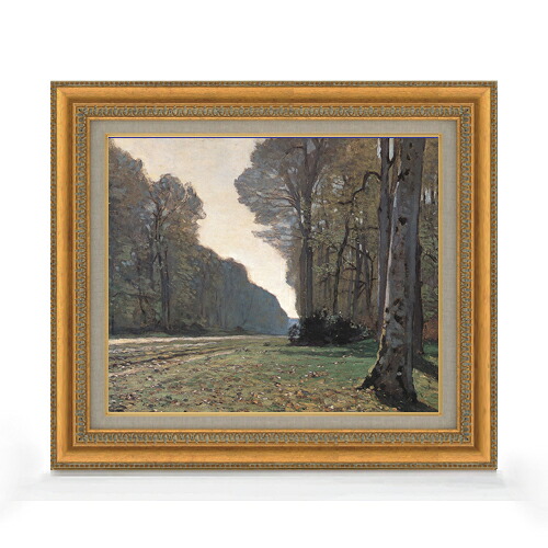 【油絵 直筆仕上げ】クロード・モネ シャイイの舗道 F8 【額入り】 絵画 販売 8号 油彩 風景画 602×528mm 複製画 送料無料 プレゼント ギフト 開店祝い 開業祝い 退職祝い 新築祝い リビング 玄関 モダン アートフレーム 壁掛け