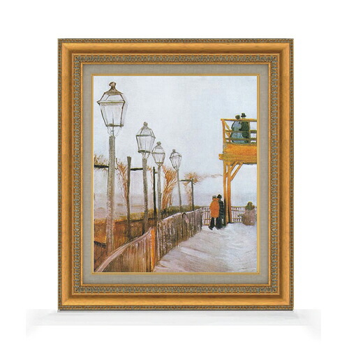 【油絵 直筆仕上げ】ゴッホ モンマルトル F8 【額入り】 絵画 販売 8号 油彩 風景画 602×528mm 複製画 送料無料 プレゼント ギフト 開店祝い 開業祝い 退職祝い 新築祝い リビング 玄関 モダン アートフレーム 壁掛け