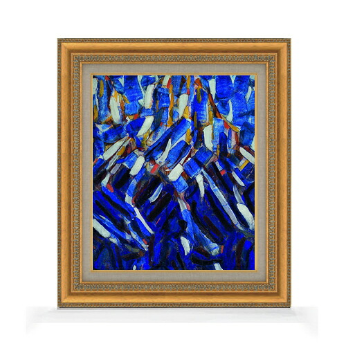 【油絵 直筆仕上げ】クリスティアン・ロールフス Abstraction (the Blue Mountain) F8 【額入り】 絵画 販売 8号 油彩 抽象画 602×528mm 複製画 送料無料 プレゼント ギフト 開店祝い 開業祝い 退職祝い 新築祝い リビング 玄関 モダン アートフレーム 壁掛け|絵画販売アートレスト