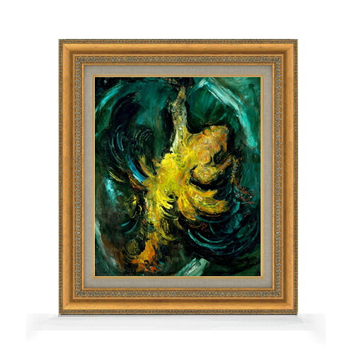 【油絵 直筆仕上げ】シャイム・スーティン The Chicken F8 【額入り】 絵画 販売 8号 油彩 抽象画 602×528mm 複製画 送料無料 プレゼント ギフト 開店祝い 開業祝い 退職祝い 新築祝い リビング 玄関 モダン アートフレーム 壁掛け