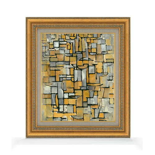 【油絵 直筆仕上げ】ピート・モンドリアン Tableau no1 F8 【額入り】 絵画 販売 8号 油彩 抽象画 602×528mm 複製画 送料無料 プレゼント ギフト 開店祝い 開業祝い 退職祝い 新築祝い リビング 玄関 モダン アートフレーム 壁掛け