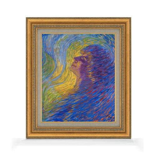 【油絵 直筆仕上げ】ルイージ・ルッソロ Profumo F8 【額入り】 絵画 販売 8号 油彩 抽象画 602×528mm 複製画 送料無料 プレゼント ギフト 開店祝い 開業祝い 退職祝い 新築祝い リビング 玄関 モダン アートフレーム 壁掛け|絵画販売アートレスト
