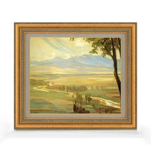 【油絵 直筆仕上げ】ディエゴ・リベラ Avila Morning F8 【額入り】 絵画 販売 8号 油彩 風景画 602&times;528mm 複製画 送料無料 プレゼント ギフト 開店祝い 開業祝い 退職祝い 新築祝い リビング 玄関 モダン アートフレーム 壁掛け｜絵画販売アートレスト 26,950円