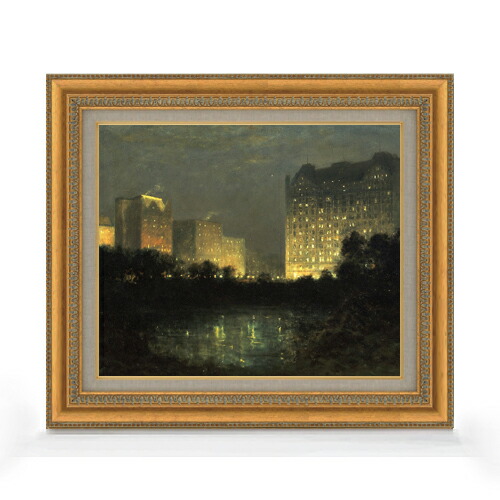 【油絵 直筆仕上げ】デリック The PlazaWilliam F8 【額入り】 絵画 販売 8号 油彩 風景画 602×528mm 複製画 送料無料 プレゼント ギフト 開店祝い 開業祝い 退職祝い 新築祝い リビング 玄関 モダン アートフレーム 壁掛け