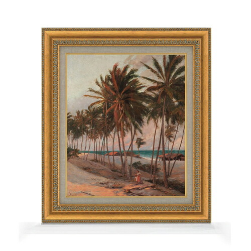 【油絵 直筆仕上げ】フィゲイレード Praia de Fortaleza F8 【額入り】 絵画 販売 8号 油彩 風景画 602×528mm 複製画 送料無料 プレゼント ギフト 開店祝い 開業祝い 退職祝い 新築祝い リビング 玄関 モダン アートフレーム 壁掛け|絵画販売アートレスト