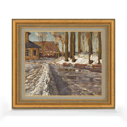 【油絵 直筆仕上げ】プルヴィティス In Viesturdrzs F8 【額入り】 絵画 販売 8号 油彩 風景画 602×528mm 複製画 送料無料 プレゼント ギフト 開店祝い 開業祝い 退職祝い 新築祝い リビング 玄関 モダン アートフレーム 壁掛け 27,720円