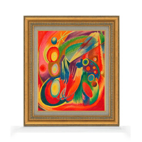 【油絵 直筆仕上げ】ウィーナー フィーバー F8 【額入り】 絵画 販売 8号 油彩 抽象画 602×528mm 複製画 送料無料 プレゼント ギフト 開店祝い 開業祝い 退職祝い 新築祝い リビング 玄関 モダン アートフレーム 壁掛け
