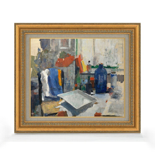 【油絵 直筆仕上げ】ウーターズ エッチングテーブル F8 【額入り】 絵画 販売 8号 油彩 抽象画 602×528mm 複製画 送料無料 プレゼント ギフト 開店祝い 開業祝い 退職祝い 新築祝い リビング 玄関 モダン アートフレーム 壁掛け
