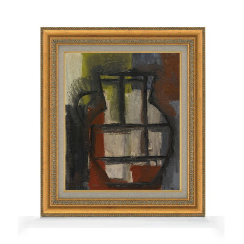 【油絵 直筆仕上げ】ガルシア ジャラ・コンストラクティバ F8 【額入り】 絵画 販売 8号 油彩 抽象画 602×528mm 複製画 送料無料 プレゼント ギフト 開店祝い 開業祝い 退職祝い 新築祝い リビング 玄関 モダン アートフレーム 壁掛け