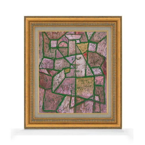 【油絵 直筆仕上げ】クレー ヘル・デア・シュタット F8 【額入り】 絵画 販売 8号 油彩 抽象画 602×528mm 複製画 送料無料 プレゼント ギフト 開店祝い 開業祝い 退職祝い 新築祝い リビング 玄関 モダン アートフレーム 壁掛け