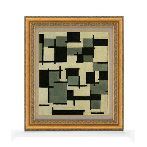 【油絵 直筆仕上げ】ドゥースブルフ 作品13 F8 【額入り】 絵画 販売 8号 油彩 抽象画 602×528mm 複製画 送料無料 プレゼント ギフト 開店祝い 開業祝い 退職祝い 新築祝い リビング 玄関 モダン アートフレーム 壁掛け