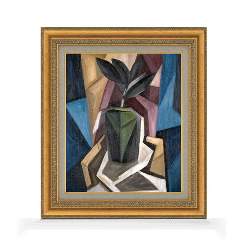 【油絵 直筆仕上げ】ハートリー ゴムの木 F8 【額入り】 絵画 販売 8号 油彩 抽象画 602×528mm 複製画 送料無料 プレゼント ギフト 開店祝い 開業祝い 退職祝い 新築祝い リビング 玄関 モダン アートフレーム 壁掛け|絵画販売アートレスト