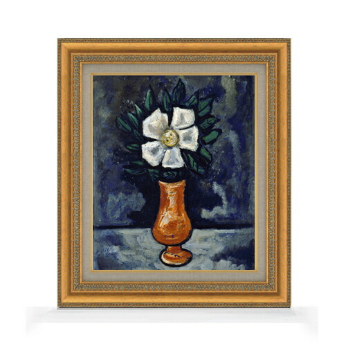 【油絵 直筆仕上げ】ハートリー 白い花 F8 【額入り】 絵画 販売 8号 油彩 抽象画 602×528mm 複製画 送料無料 プレゼント ギフト 開店祝い 開業祝い 退職祝い 新築祝い リビング 玄関 モダン アートフレーム 壁掛け|絵画販売アートレスト