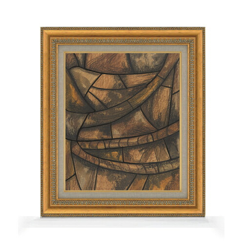 【油絵 直筆仕上げ】ホルスト Ontwerp voor raam in het Noordertransept F8 【額入り】 絵画 販売 8号 油彩 抽象画 602×528mm 複製画 送料無料 プレゼント ギフト 開店祝い 開業祝い 退職祝い 新築祝い リビング 玄関 モダン アートフレーム 壁掛け