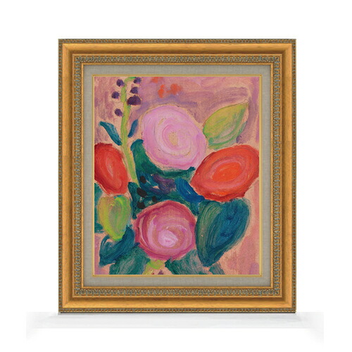 【油絵 直筆仕上げ】ヤウレンスキー 花瓶の中のブルーメンシュトラウス F8 【額入り】 絵画 販売 8号 油彩 抽象画 602&times;528mm 複製画 送料無料 プレゼント ギフト 開店祝い 開業祝い 退職祝い 新築祝い リビング 玄関 モダン アートフレーム 壁掛け｜絵画販売アートレスト
