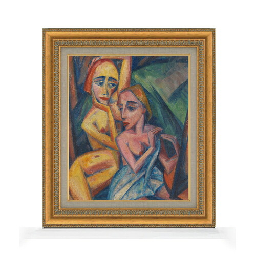 【油絵 直筆仕上げ】ヨハンセン ウーベルレドゥング F8 【額入り】 絵画 販売 8号 油彩 抽象画 602×528mm 複製画 送料無料 プレゼント ギフト 開店祝い 開業祝い 退職祝い 新築祝い リビング 玄関 モダン アートフレーム 壁掛け|絵画販売アートレスト