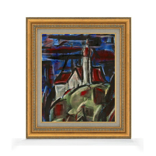 【油絵 直筆仕上げ】ロルフス　アンデックス修道院 F8 【額入り】 絵画 販売 8号 油彩 抽象画 602×528mm 複製画 送料無料 プレゼント ギフト 開店祝い 開業祝い 退職祝い 新築祝い リビング 玄関 モダン アートフレーム 壁掛け