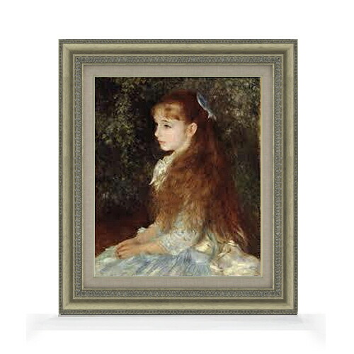 【油絵 直筆仕上げ】ルノワール イレーヌ・カーン・ダンヴェール嬢 F8 【額入り】 絵画 販売 8号 油彩 風景画 602×528mm 複製画 送料無料 プレゼント ギフト 開店祝い 開業祝い 退職祝い 新築祝い リビング 玄関 モダン アートフレーム 壁掛け