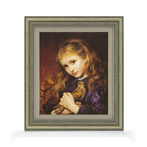 【油絵 直筆仕上げ】ソフィー・アンダーソン キジバト F8 【額入り】 絵画 販売 8号 油彩 風景画 602×528mm 複製画 送料無料 プレゼント ギフト 開店祝い 開業祝い 退職祝い 新築祝い リビング 玄関 モダン アートフレーム 壁掛け|絵画販売アートレスト