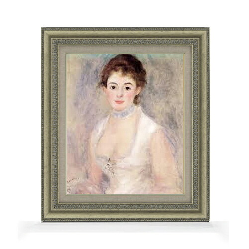 【油絵 直筆仕上げ】ルノワール アンリオ夫人 F8 【額入り】 絵画 販売 8号 油彩 風景画 602×528mm 複製画 送料無料 プレゼント ギフト 開店祝い 開業祝い 退職祝い 新築祝い リビング 玄関 モダン アートフレーム 壁掛け|絵画販売アートレスト