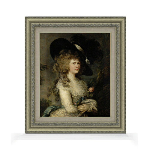 【油絵 直筆仕上げ】トマス・ゲインズバラ ジョージアナ・キャヴェンディッシュ F8 【額入り】 絵画 販売 8号 油彩 風景画 602×528mm 複製画 送料無料 プレゼント ギフト 開店祝い 開業祝い 退職祝い 新築祝い リビング 玄関 モダン アートフレーム 壁掛け|絵画販売アートレスト