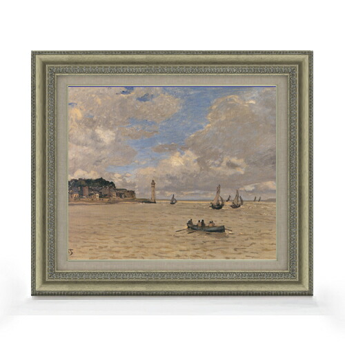 【油絵 直筆仕上げ】クロード・モネ 救済院の灯台 F8 【額入り】 絵画 販売 8号 油彩 風景画 602×528mm 複製画 送料無料 プレゼント ギフト 開店祝い 開業祝い 退職祝い 新築祝い リビング 玄関 モダン アートフレーム 壁掛け|絵画販売アートレスト