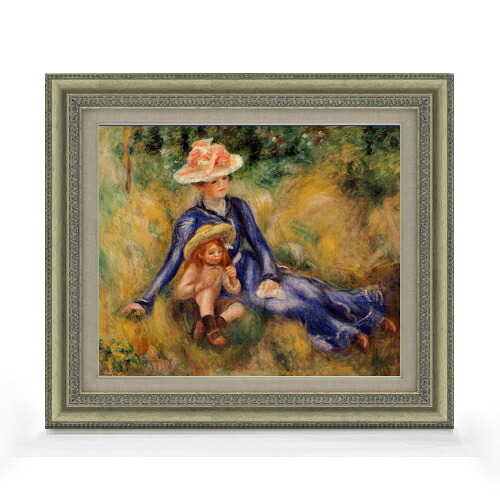 【油絵 直筆仕上げ】ルノワール イボンヌとジェーン F8 【額入り】 絵画 販売 8号 油彩 風景画 602×528mm 複製画 送料無料 プレゼント ギフト 開店祝い 開業祝い 退職祝い 新築祝い リビング 玄関 モダン アートフレーム 壁掛け