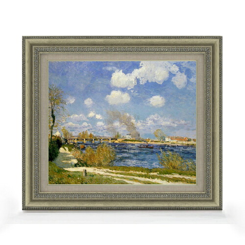 【油絵 直筆仕上げ】シスレー ブージヴァル F8 【額入り】 絵画 販売 8号 油彩 風景画 602×528mm 複製画 送料無料 プレゼント ギフト 開店祝い 開業祝い 退職祝い 新築祝い リビング 玄関 モダン アートフレーム 壁掛け