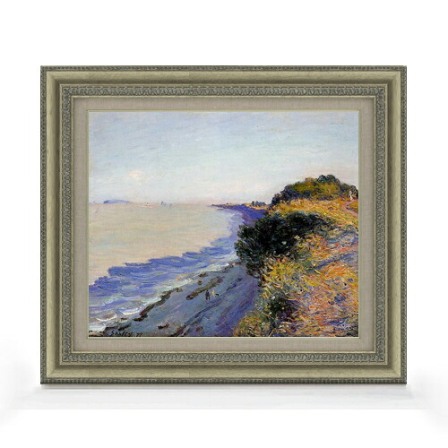 【油絵 直筆仕上げ】シスレー ブリストル運河 F8 【額入り】 絵画 販売 8号 油彩 風景画 602×528mm 複製画 送料無料 プレゼント ギフト 開店祝い 開業祝い 退職祝い 新築祝い リビング 玄関 モダン アートフレーム 壁掛け