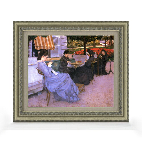 【油絵 直筆仕上げ】カイユボット 郊外の風景 F8 【額入り】 絵画 販売 8号 油彩 風景画 602&times;528mm 複製画 送料無料 プレゼント ギフト 開店祝い 開業祝い 退職祝い 新築祝い リビング 玄関 モダン アートフレーム 壁掛け｜絵画販売アートレスト