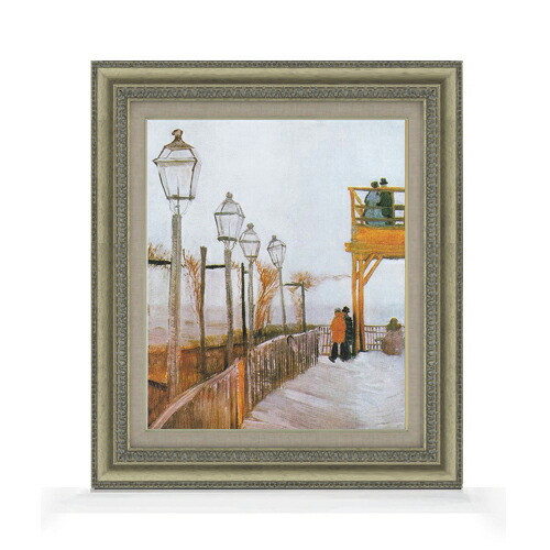 【油絵 直筆仕上げ】ゴッホ モンマルトル F8 【額入り】 絵画 販売 8号 油彩 風景画 602×528mm 複製画 送料無料 プレゼント ギフト 開店祝い 開業祝い 退職祝い 新築祝い リビング 玄関 モダン アートフレーム 壁掛け