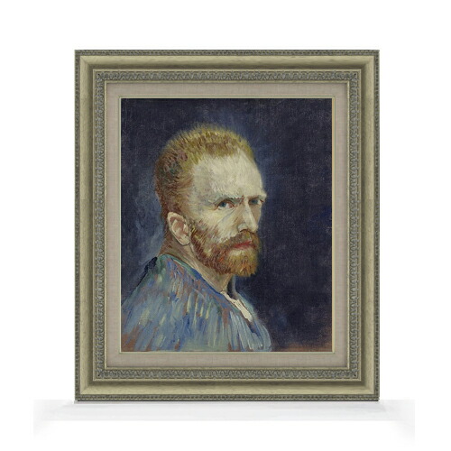 【油絵 直筆仕上げ】ゴッホ 自画像 F8 【額入り】 絵画 販売 8号 油彩 風景画 602×528mm 複製画 送料無料 プレゼント ギフト 開店祝い 開業祝い 退職祝い 新築祝い リビング 玄関 モダン アートフレーム 壁掛け