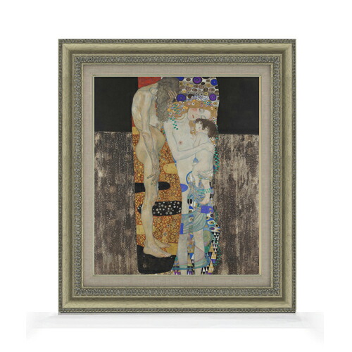 【油絵 直筆仕上げ】クリムト Le tre et F8 【額入り】 絵画 販売 8号 油彩 抽象画 602×528mm 複製画 送料無料 プレゼント ギフト 開店祝い 開業祝い 退職祝い 新築祝い リビング 玄関 モダン アートフレーム 壁掛け