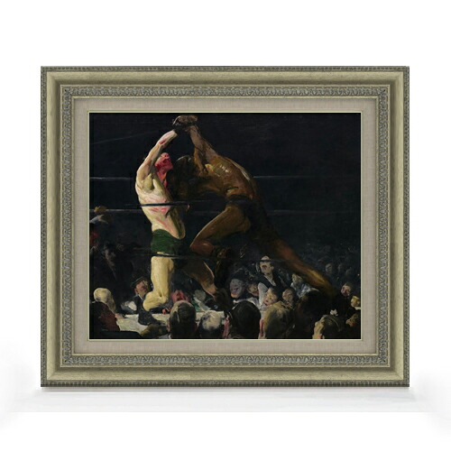 【油絵 直筆仕上げ】ジョージ・ベローズ Both Members of This Club F8 【額入り】 絵画 販売 8号 油彩 抽象画 602×528mm 複製画 送料無料 プレゼント ギフト 開店祝い 開業祝い 退職祝い 新築祝い リビング 玄関 モダン アートフレーム 壁掛け