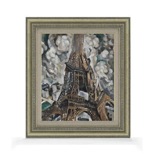【油絵 直筆仕上げ】ロベール・ドローネー The Eiffel Tower F8 【額入り】 絵画 販売 8号 油彩 抽象画 602&times;528mm 複製画 送料無料 プレゼント ギフト 開店祝い 開業祝い 退職祝い 新築祝い リビング 玄関 モダン アートフレーム 壁掛け｜絵画販売アートレスト