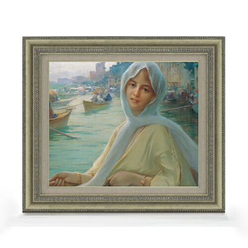 【油絵 直筆仕上げ】ゾナロ Amusement at Goksu F8 【額入り】 絵画 販売 8号 油彩 人物画 602×528mm 複製画 送料無料 プレゼント ギフト 開店祝い 開業祝い 退職祝い 新築祝い リビング 玄関 モダン アートフレーム 壁掛け